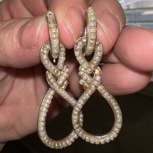 Vintage beaded knot earrings from 1990’s